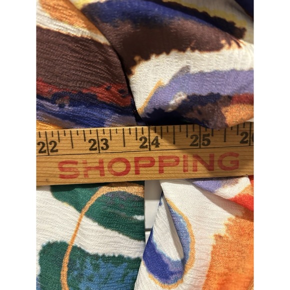 Ali Miles Box Print Colorful Shirt Shacket Blazer 1X Maximalist Boho Art To Wear - Picture 7 of 9